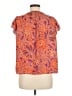 Rose + Olive 100% Polyester Orange Short Sleeve Blouse Size M - photo 2