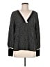 Express 100% Polyester Gray Long Sleeve Blouse Size M - photo 1