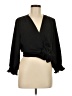 Monday Fun 100% Polyester Black Long Sleeve Blouse Size M - photo 1