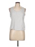 Athleta 100% Cotton Silver Sleeveless T-Shirt Size L - photo 1