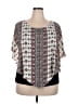 Alyx 100% Polyester Gray Short Sleeve Blouse Size 2X - photo 1