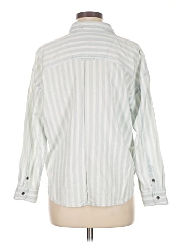 American Eagle Outfitters 3/4 Sleeve Button-Down Shirt (view 2)