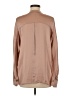 Vince. 100% Silk Tan Long Sleeve Silk Top Size M - photo 2