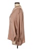 Vince. 100% Silk Tan Long Sleeve Silk Top Size M - photo 5