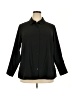 Elizabeth & Clarke 100% Polyester Black 3/4 Sleeve Blouse Size 20 - photo 1