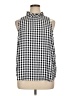 J.Crew Checkered-gingham Black Sleeveless Blouse Size XL - photo 1