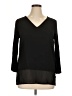 MICHAEL Michael Kors 100% Polyester Black 3/4 Sleeve Blouse Size L - photo 1
