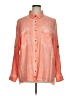 Seven7 100% Rayon Color Block Orange Long Sleeve Button-Down Shirt Size XL - photo 1