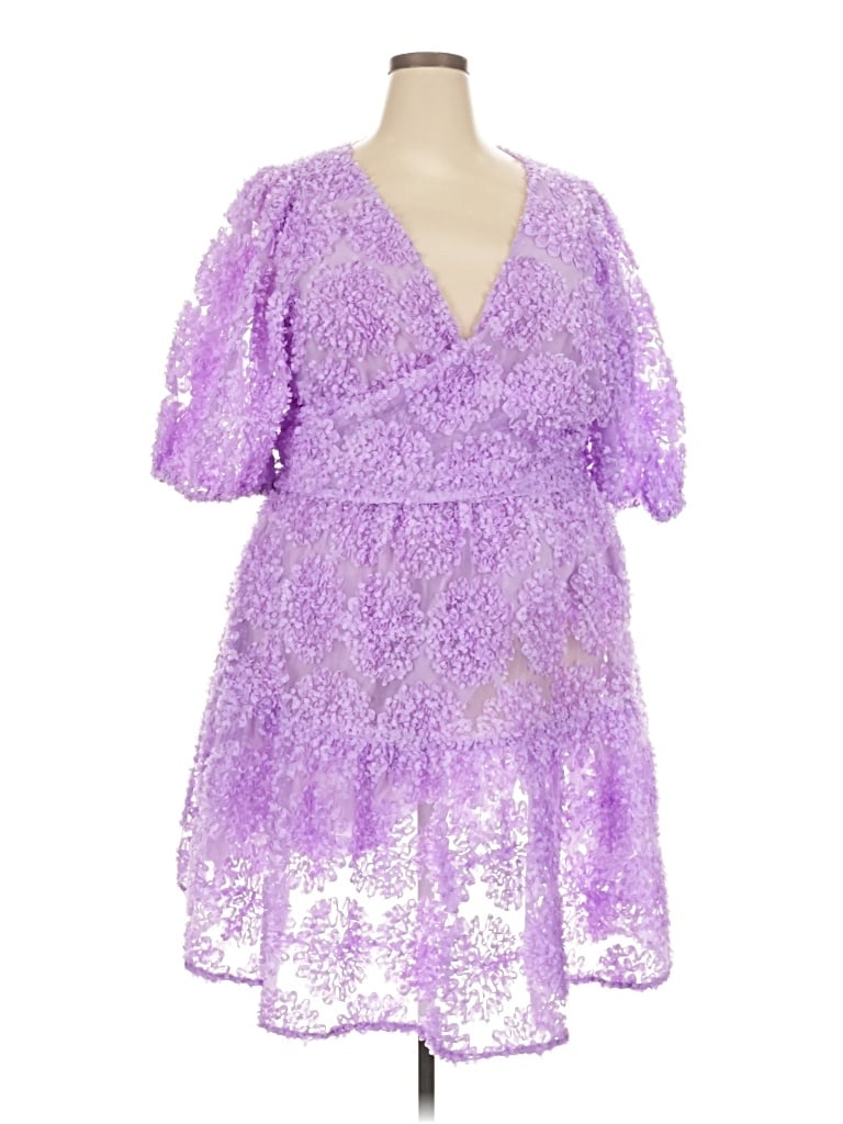 Pre-owned Eloquii Cocktail Dress In Purple