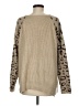 Easel Animal Print Tan Pullover Sweater Size M - photo 2