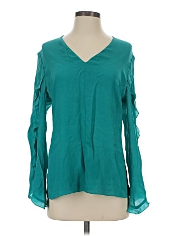 Lewit Long Sleeve Silk Top (view 1)