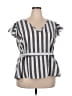 Shein Curve Gray Short Sleeve Blouse Size 20 Plus (4) - photo 1