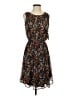 Collective Concepts 100% Polyester Paisley Brown Casual Dress Size XS - photo 1