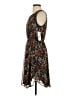 Collective Concepts 100% Polyester Paisley Brown Casual Dress Size XS - photo 5