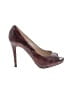 L.K. Bennett Animal Print Burgundy Red Heels Size EU 38 1/2 - photo 1