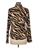 Alexia Admor Animal Print Brown Long Sleeve Blouse Size 8 - photo 2
