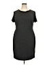 George Solid Gray Casual Dress Size 2X - photo 1