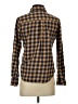 BDG 100% Cotton Plaid Brown Long Sleeve Button-Down Shirt Size S - photo 2
