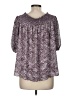 Ann Taylor LOFT 100% Polyester Purple 3/4 Sleeve Blouse Size S - photo 2