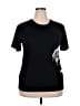 Unbranded 100% Polyester Print Black Short Sleeve T-Shirt Size 2X (estimated) - photo 1
