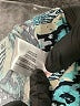 Wildfox 100% Rayon Chevron-herringbone Teal Shorts Size Lg (3 or L) - photo 4