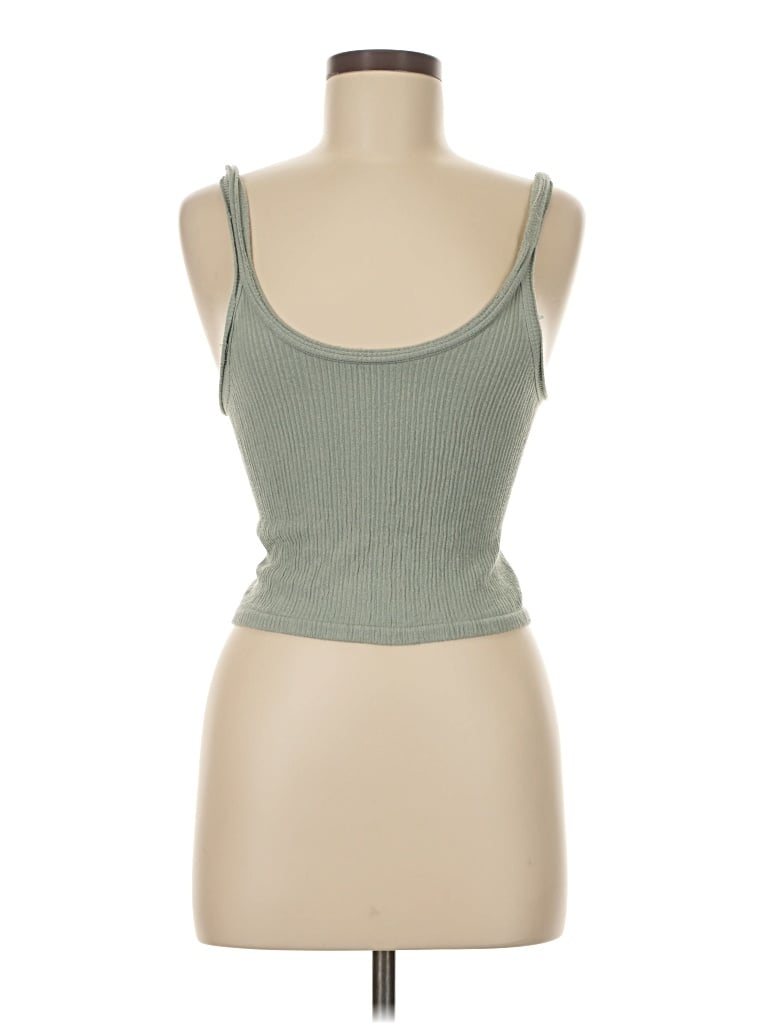 Pre-owned Out From Under Tank Top Green Strapless Neckline Tops