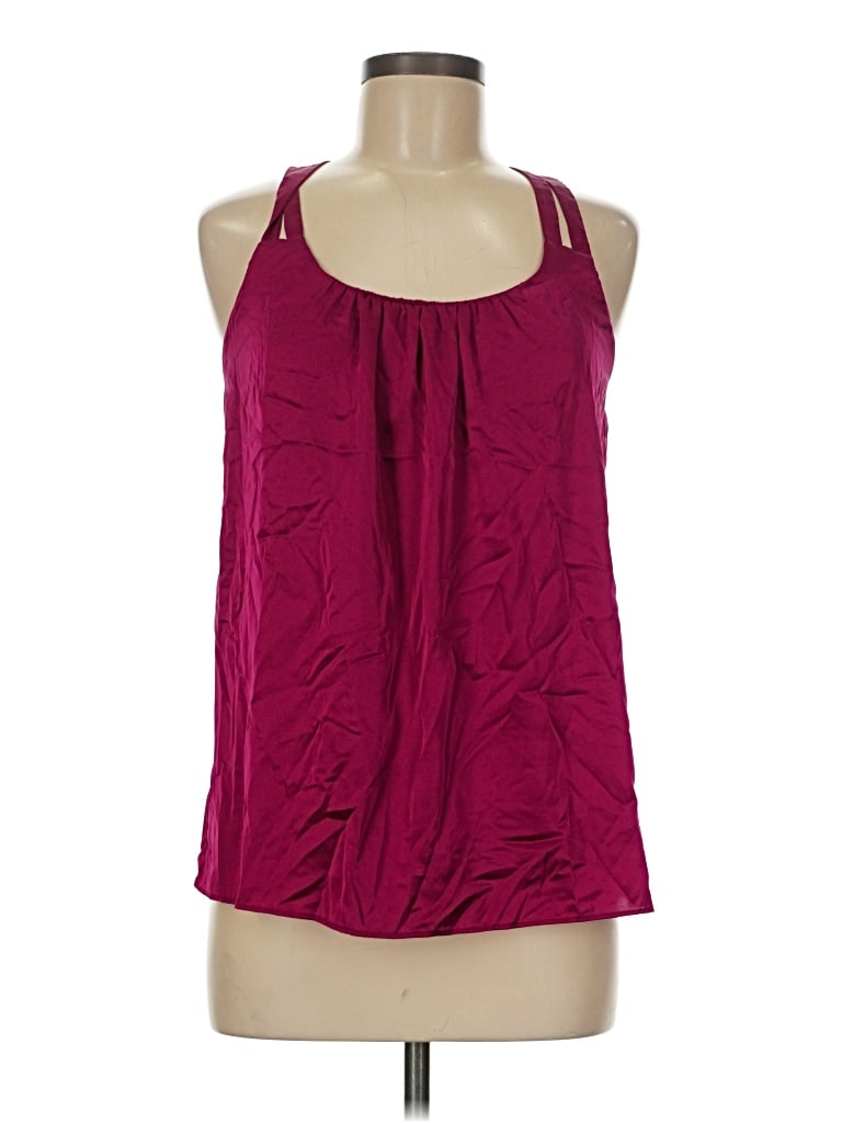Pre-owned Ny & C Sleeveless Blouse In Burgundy