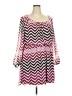 Speechless 100% Polyester Chevron-herringbone Pink Casual Dress Size 2X - photo 1