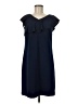 Roz & Ali Solid Blue Casual Dress Size 8 - photo 1