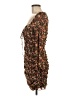 FLORET STUDIOS 100% Polyester Floral Brown Casual Dress Size S - photo 5
