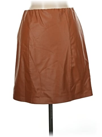 Olive and Oak Faux Leather Skirt (view 2)
