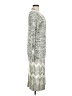 Sequin Hearts 100% Acrylic Silver Kimono Size M - photo 4