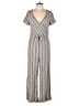 Blue Rain Stripes Gray Jumpsuit Size L - photo 1