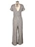 Blue Rain Stripes Gray Jumpsuit Size L - photo 2