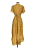 Unbranded 100% Polyester Paisley Yellow Casual Dress Size XXS (estimated) - photo 2