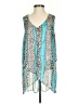 Frank Lyman Design 100% Polyester Animal Print Teal Sleeveless Blouse Size 4 - photo 1