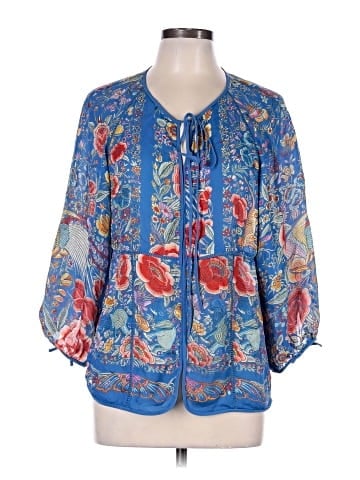 Roberto Cavalli 3/4 Sleeve Silk Top (view 1)