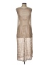 Cha Cha 100% Polyester Tan Casual Dress Size L - photo 1