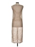 Cha Cha 100% Polyester Tan Casual Dress Size L - photo 2