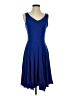 Coercion Solid Blue Cocktail Dress Size S - photo 1