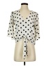 1.State 100% Polyester Polka Dots Ivory 3/4 Sleeve Blouse Size S - photo 1