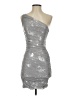 Zara Metallic Silver Cocktail Dress Size XS - photo 1