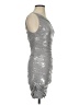 Zara Metallic Silver Cocktail Dress Size XS - photo 4