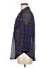 Coolway 100% Polyester Plaid Purple 3/4 Sleeve Blouse Size M (estimated) - photo 5