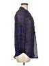Coolway 100% Polyester Plaid Purple 3/4 Sleeve Blouse Size M (estimated) - photo 4