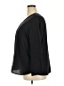 Lands' End 100% Polyester Black 3/4 Sleeve Blouse Size 20W - photo 5