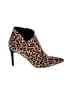 Fergalicious Animal Print Brown Tan Ankle Boots Size 8 - photo 1
