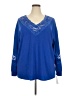 Moa Moa Blue Long Sleeve Blouse Size 2X - photo 1