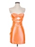 Unbranded 100% Polyester Metallic Orange Cocktail Dress Size 0 - photo 1
