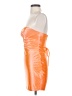 Unbranded 100% Polyester Metallic Orange Cocktail Dress Size 0 - photo 5
